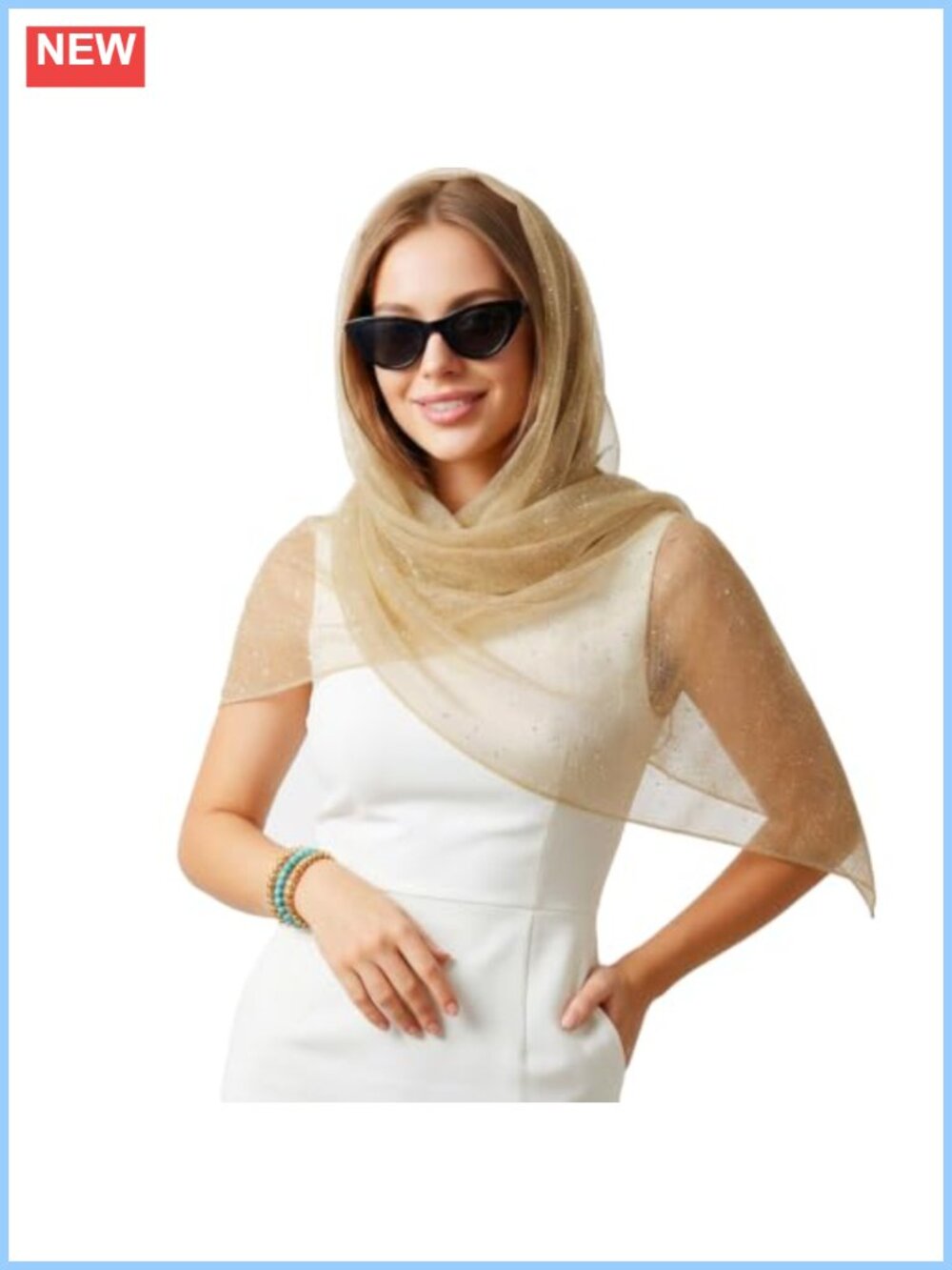Sequin Mesh Shawl Wrap Scarf Lightweight Versatile Evening